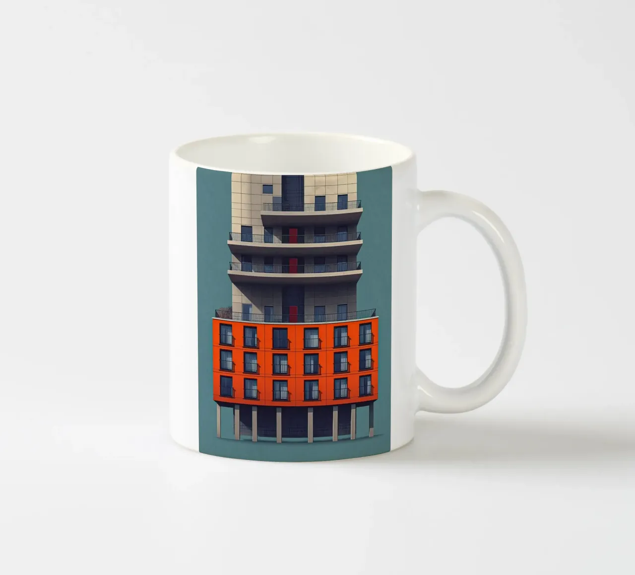 square window architect tazza in ceramica da Fost