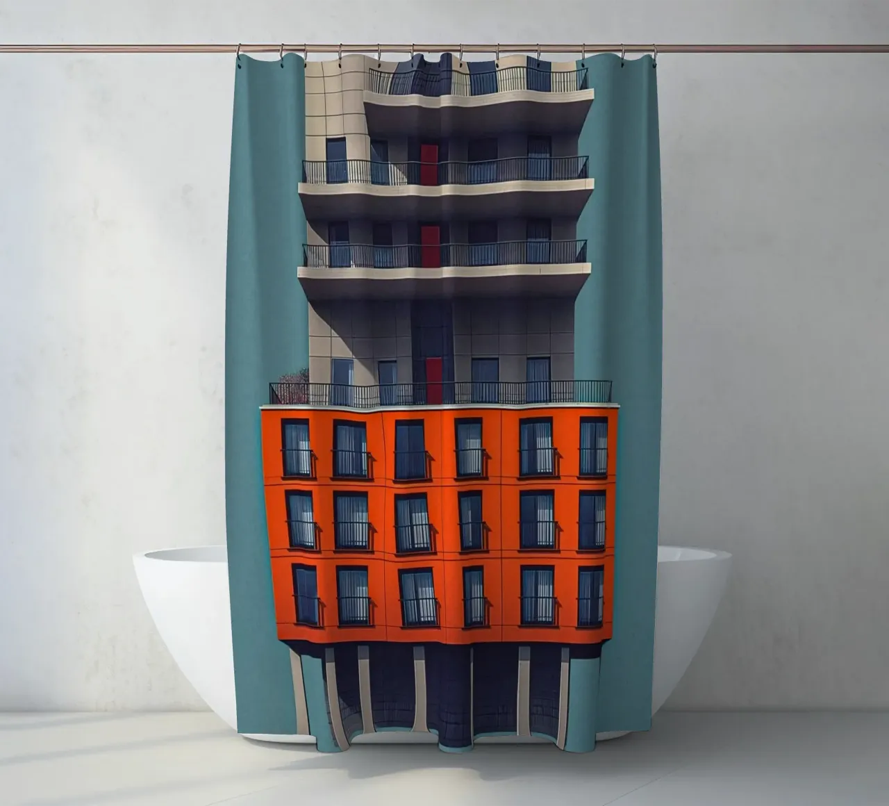 square window architect tenda da doccia da Fost