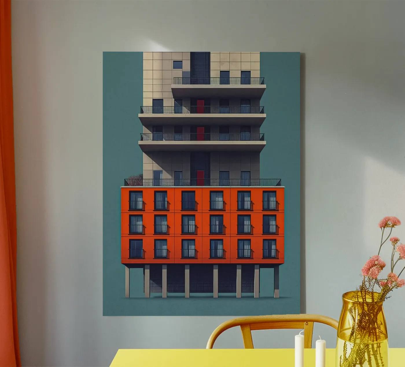 square window architect tela da Fost