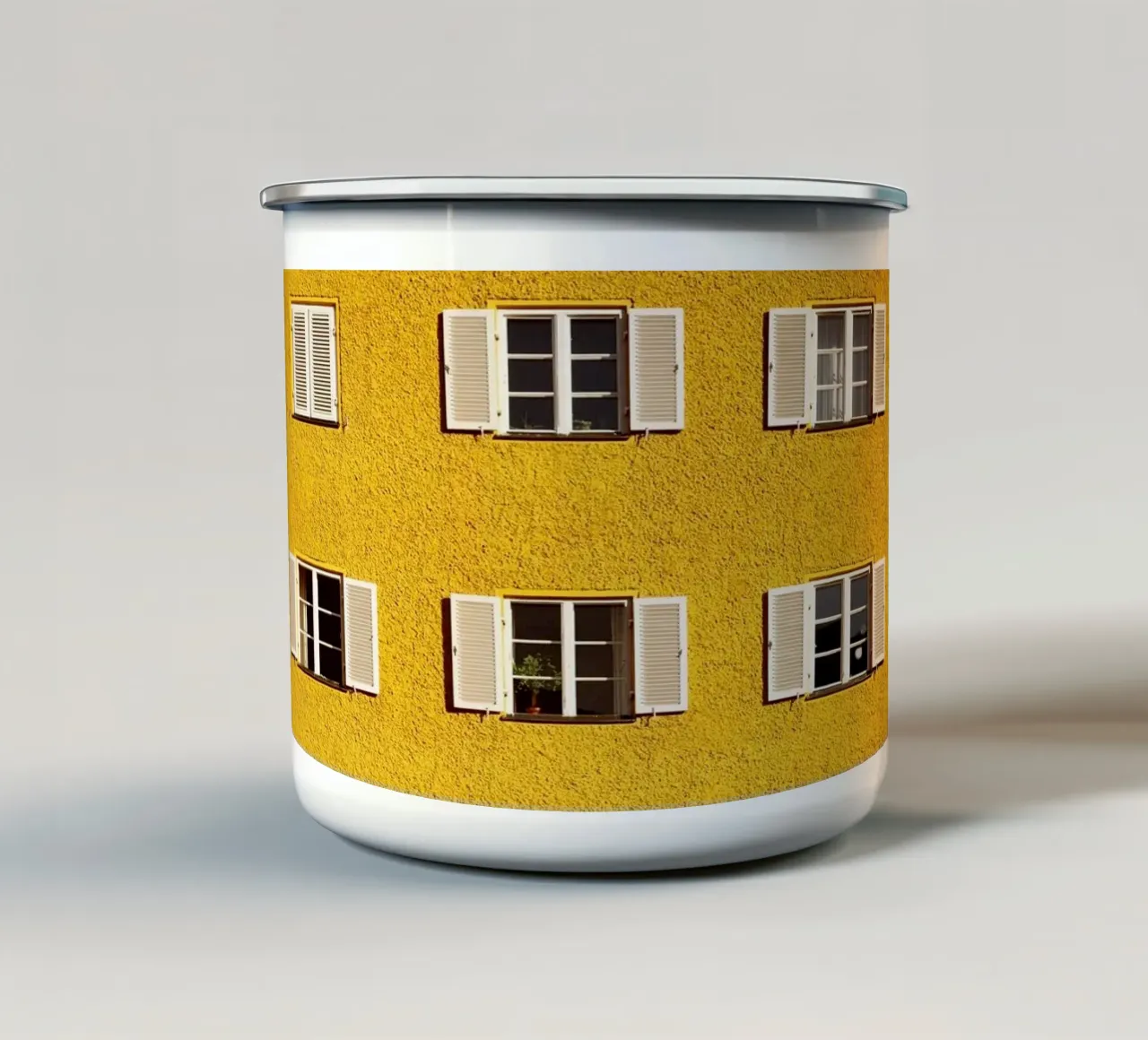 Quartiere Borstei a Monaco, Baviera tazza in smalto da Simon Koy