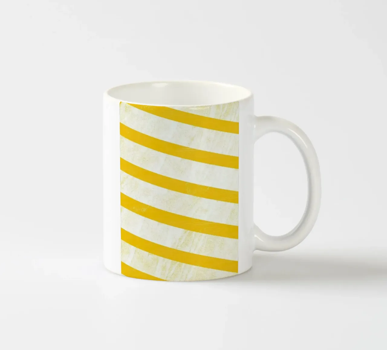 striped yellow tazza in ceramica da Fost