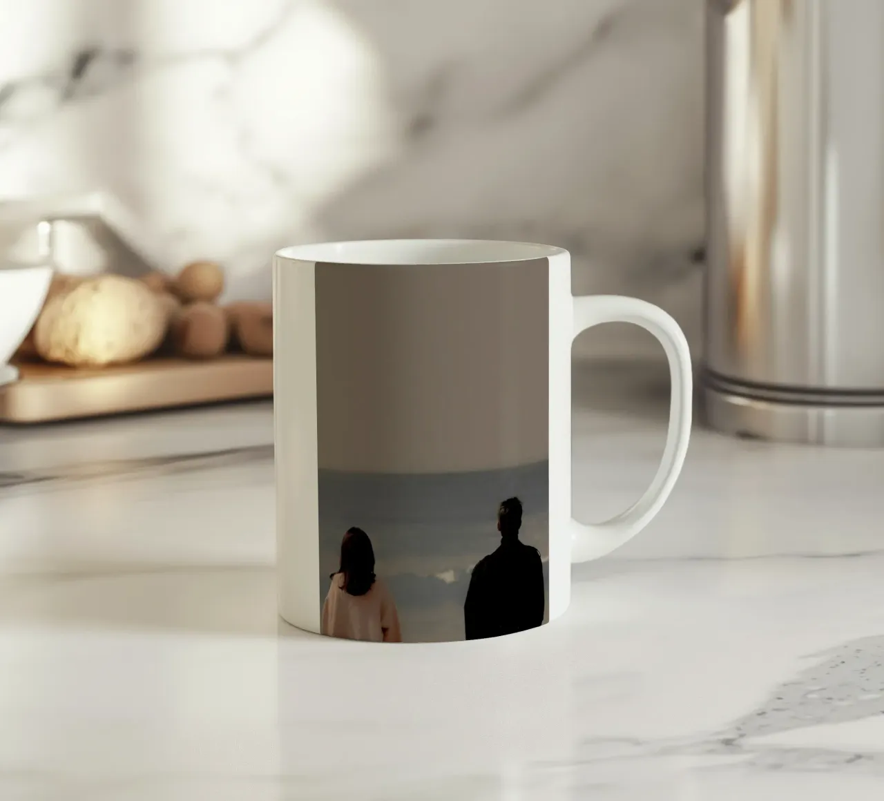 couple in beach tazza in ceramica da Fost