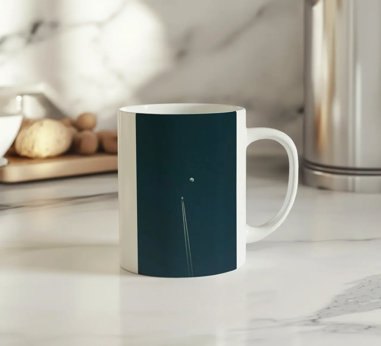 plane with moon tazza in ceramica da Fost