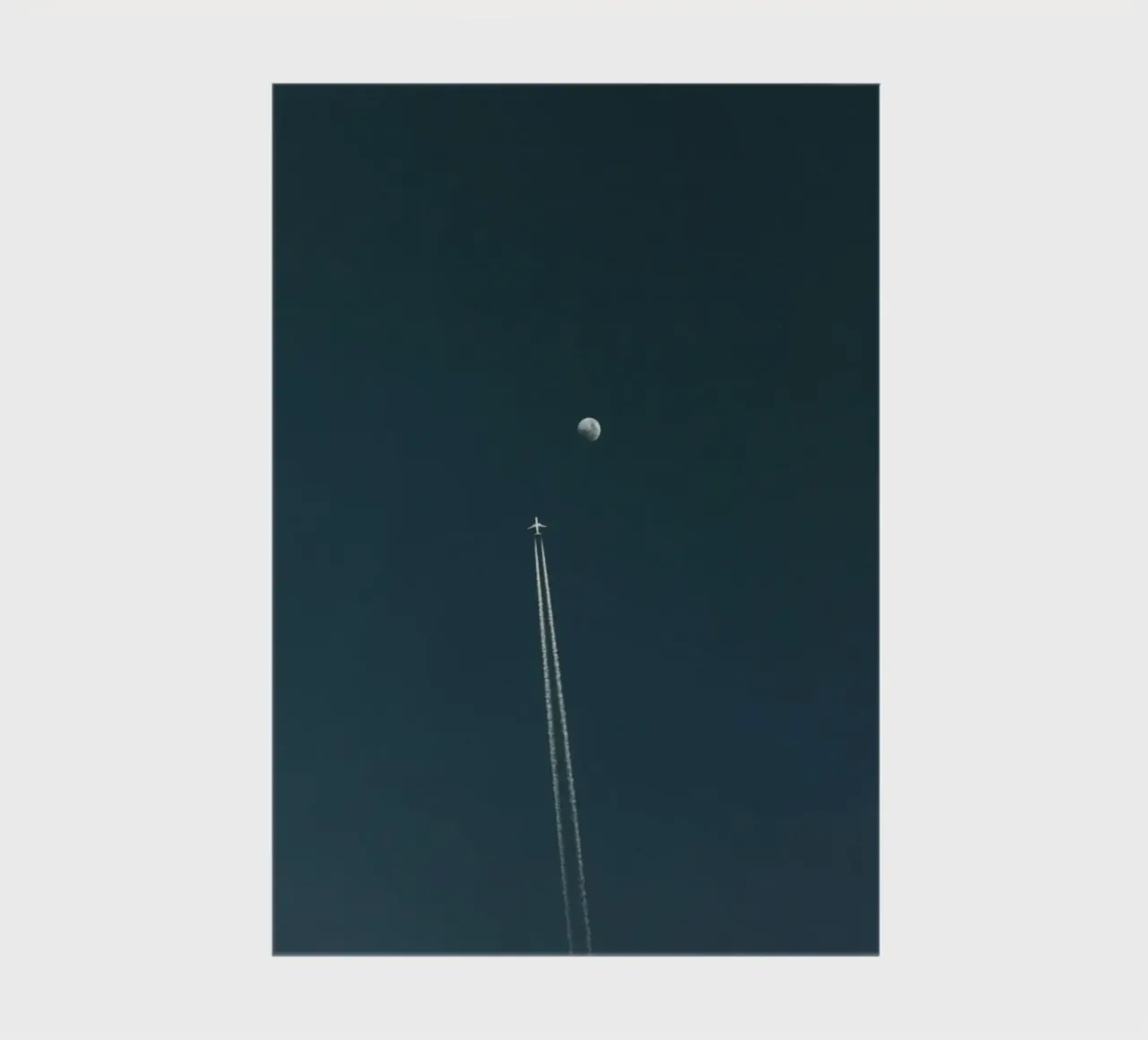 plane with moon notebook by Fost