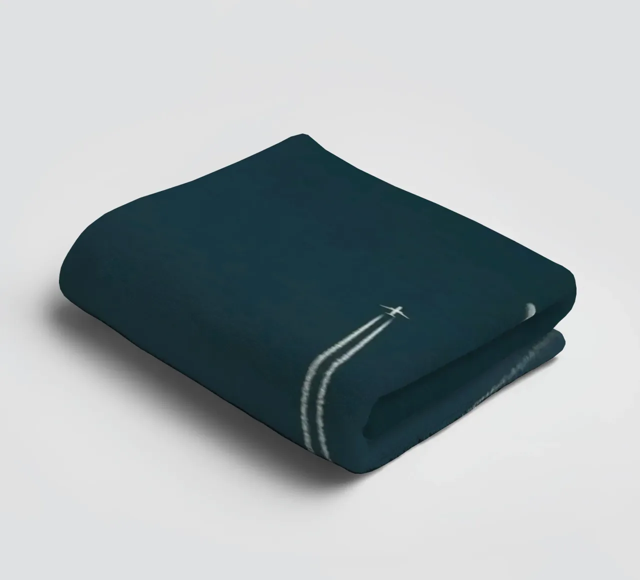 plane with moon asciugamano da bagno da Fost