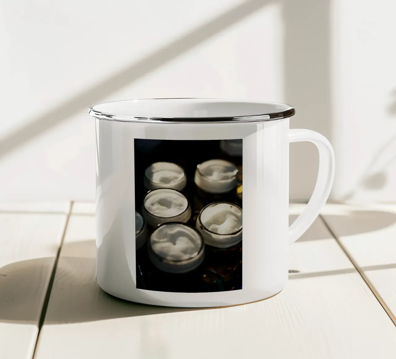 Birra bavarese ad Aying, Alta Baviera tazza in smalto da fotokunst