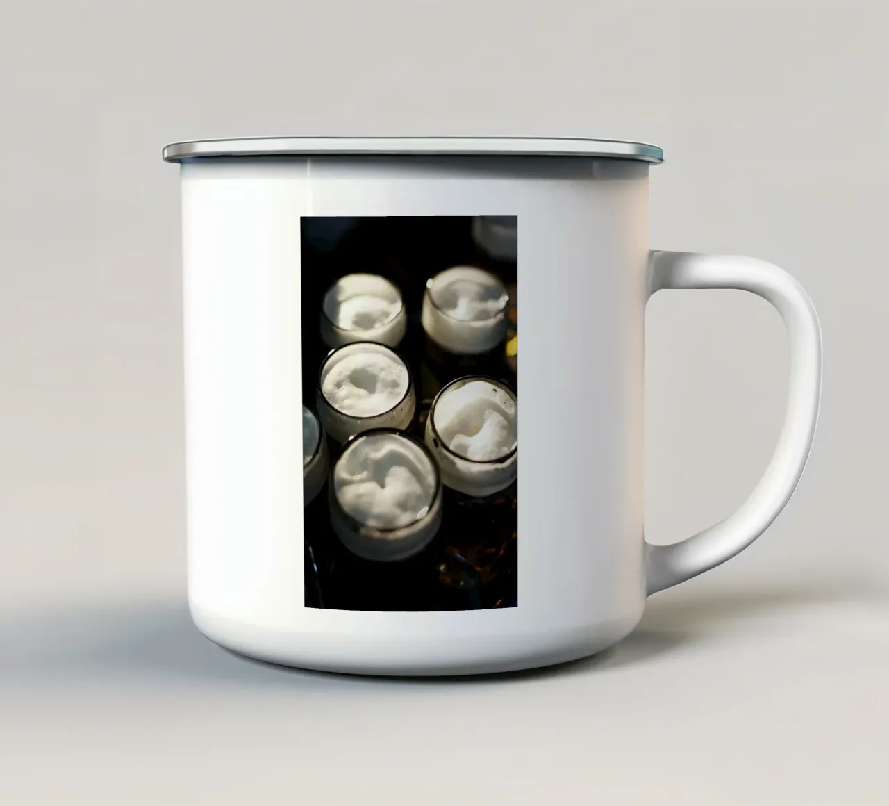 Birra bavarese ad Aying, Alta Baviera tazza in smalto da fotokunst