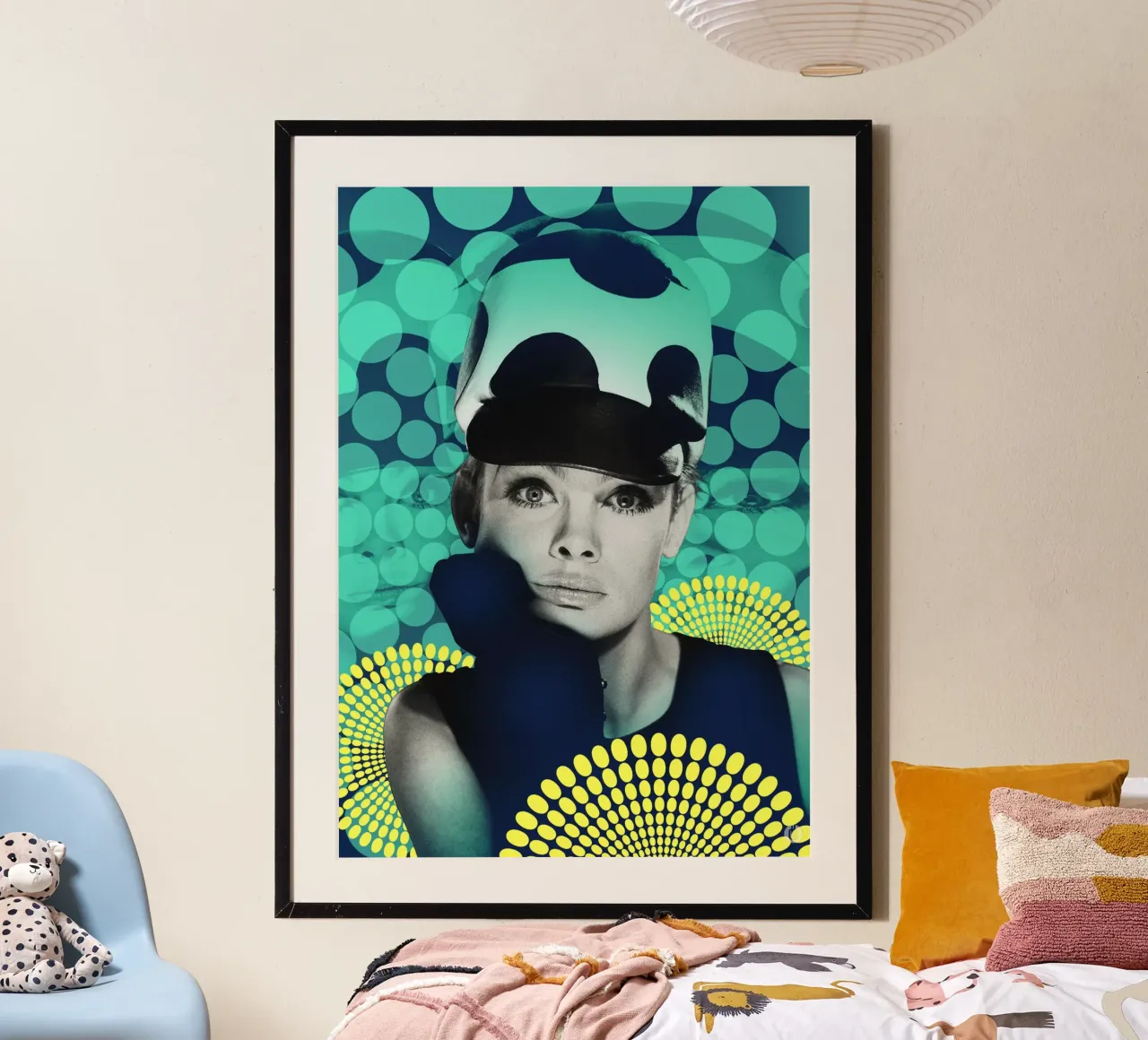 Supermodel Jean Shrimpton 2 poster con telaio in alluminio da DesmondBates