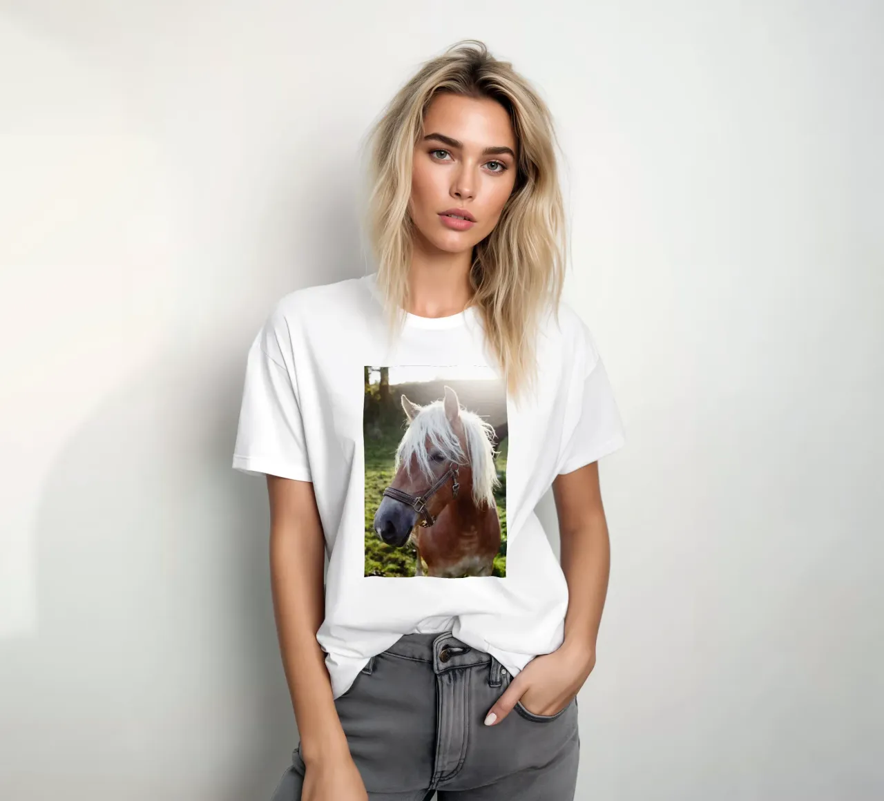 Amore per i cavalli, Baviera t-shirt da fotokunst