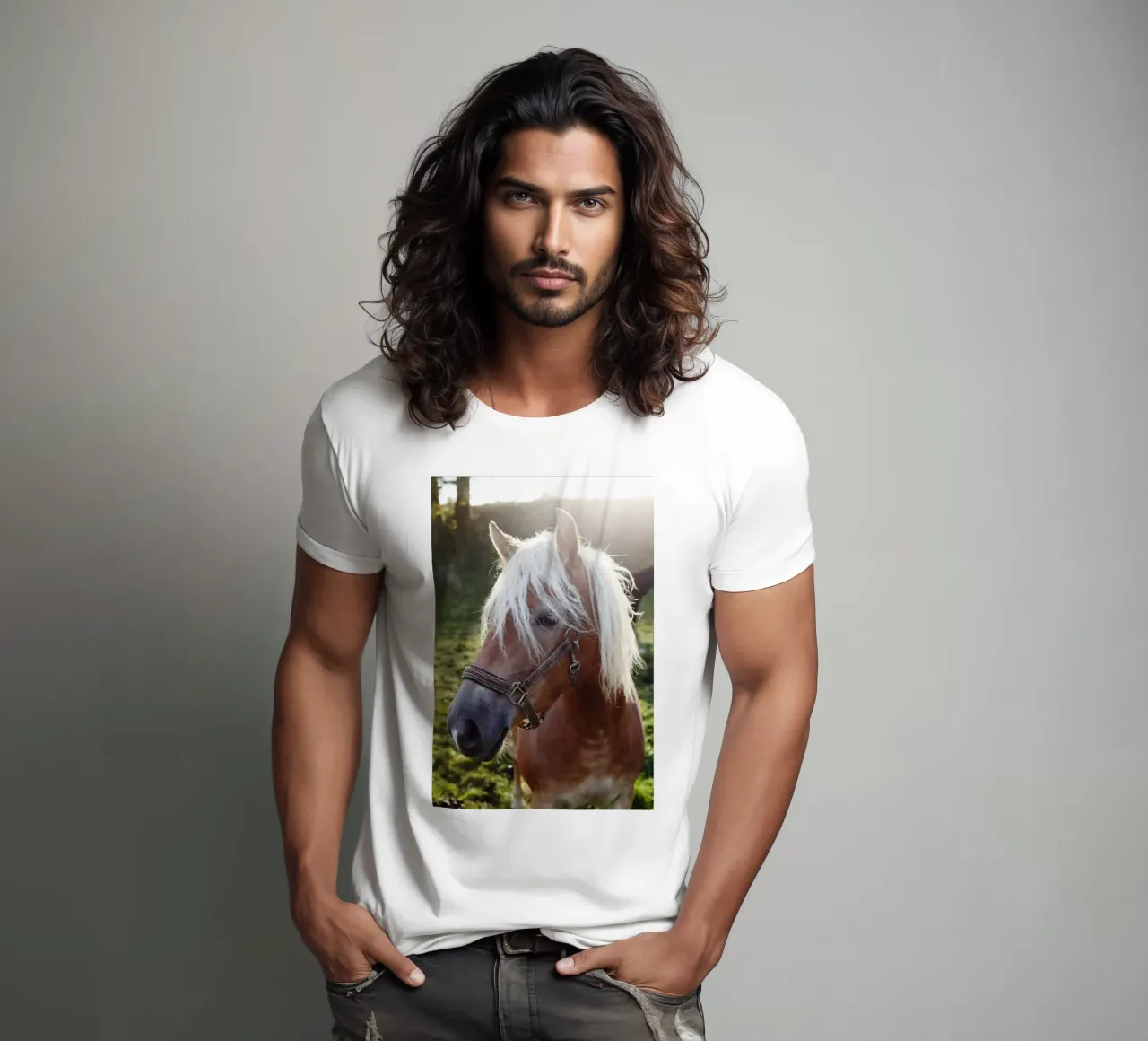 Amore per i cavalli, Baviera t-shirt da fotokunst