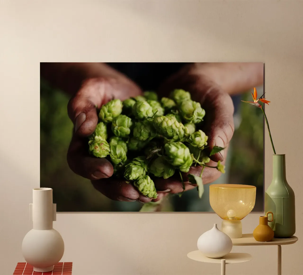 Luppolo in mano, Baviera poster da Simon Koy