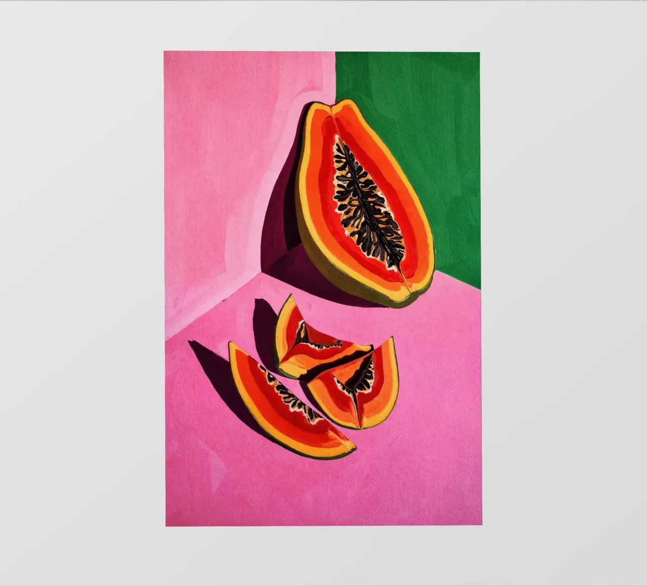 Deux Papayas telo in pvc da Lana Rodriguez