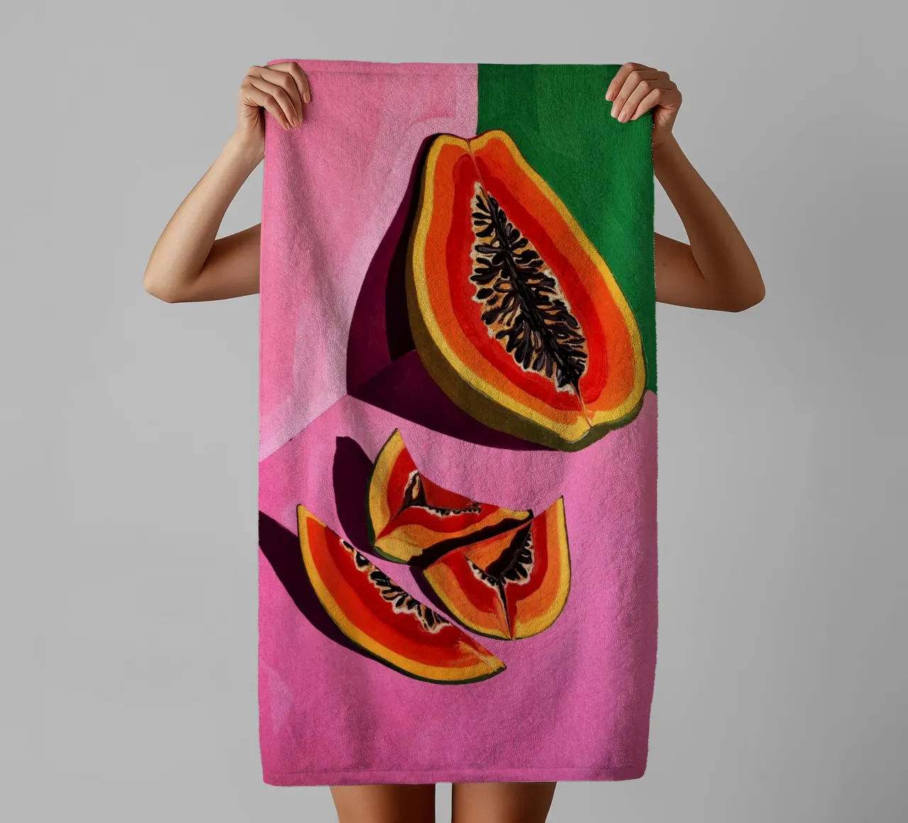 Deux Papayas asciugamano da bagno da Lana Rodriguez