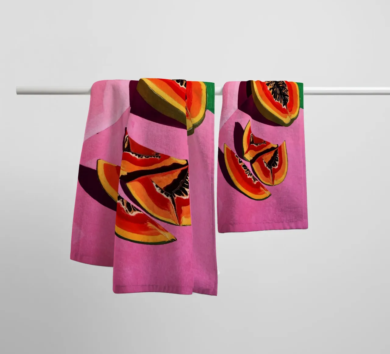 Deux Papayas asciugamano da bagno da Lana Rodriguez