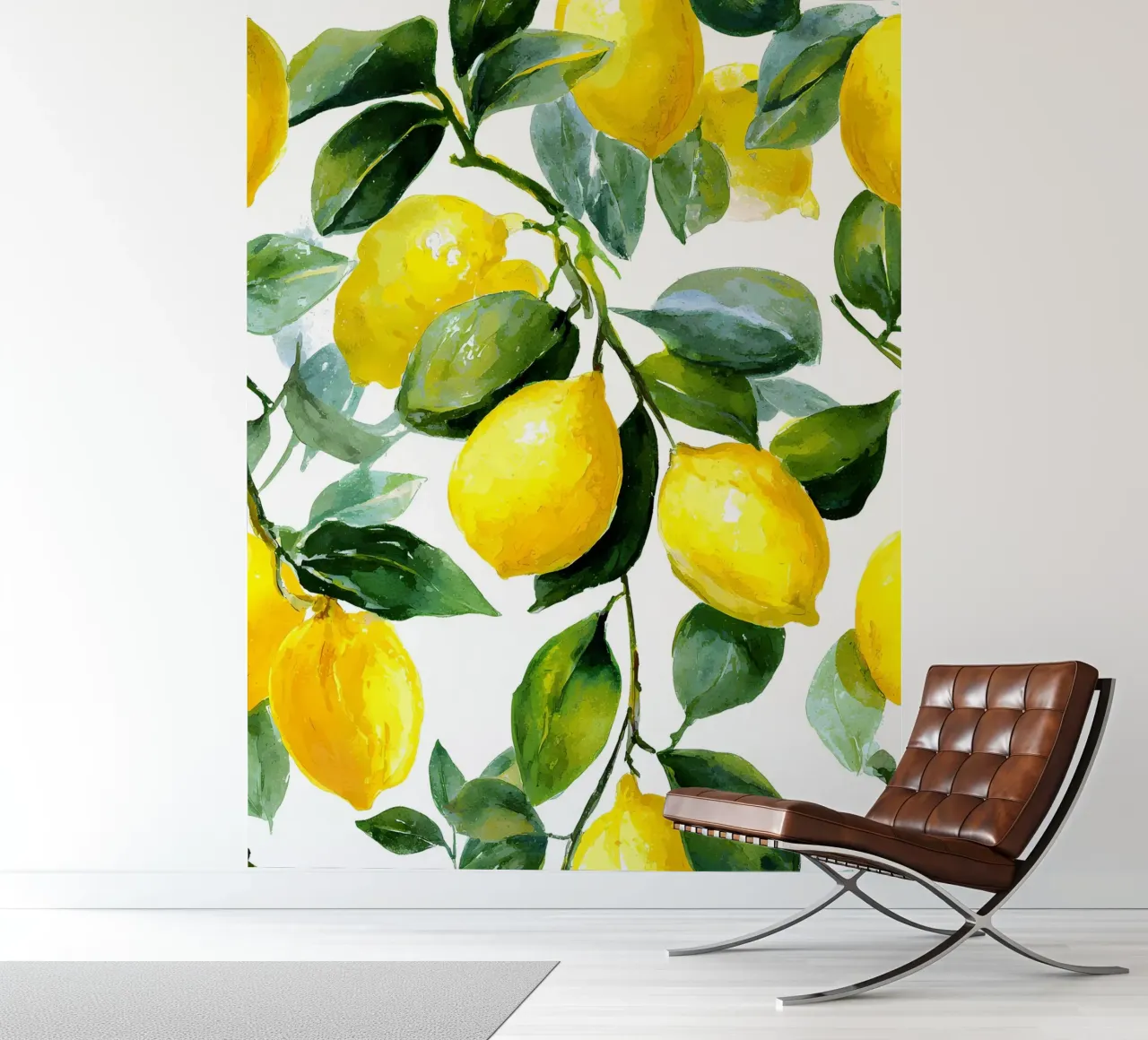 Lemon pattern fotobehang van IamHomeStudio