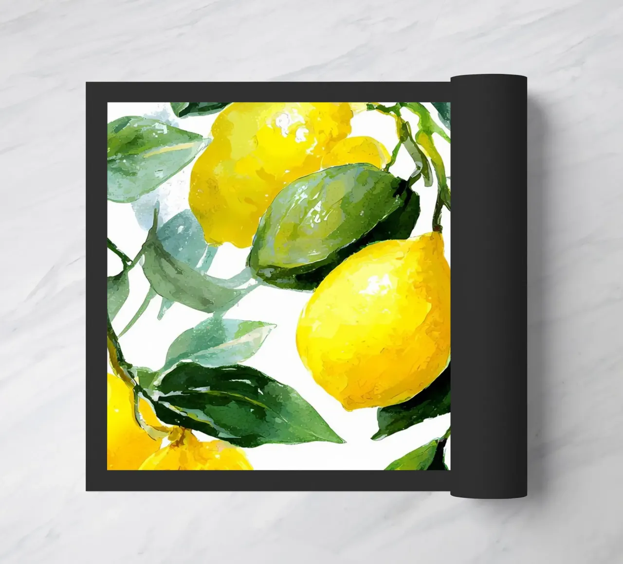 Lemon pattern doormat by IamHomeStudio