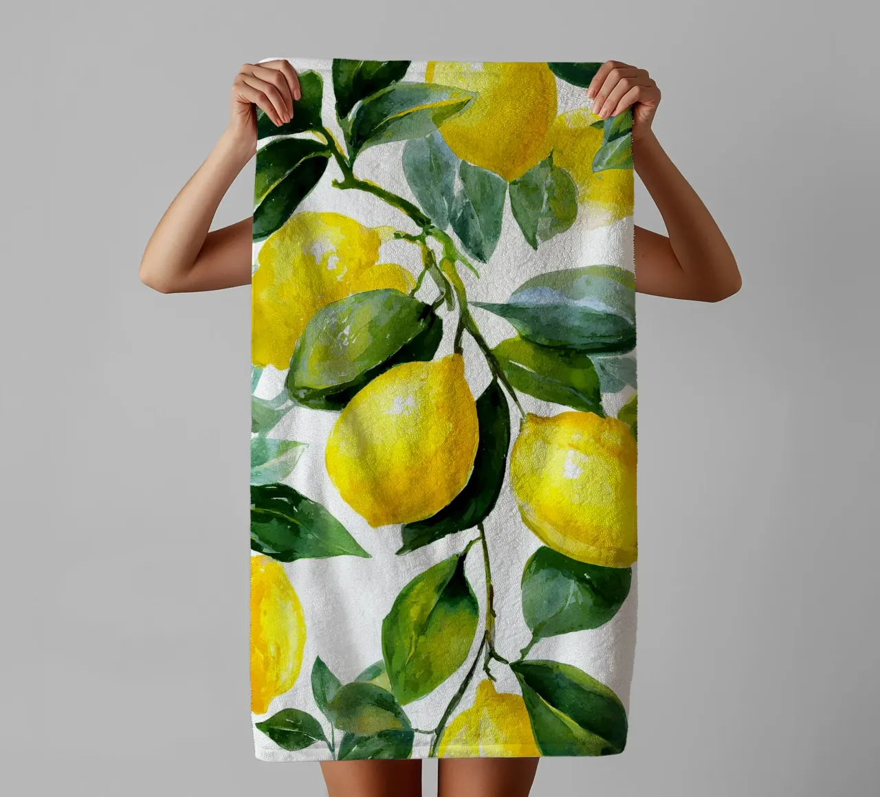 Lemon pattern towel by IamHomeStudio
