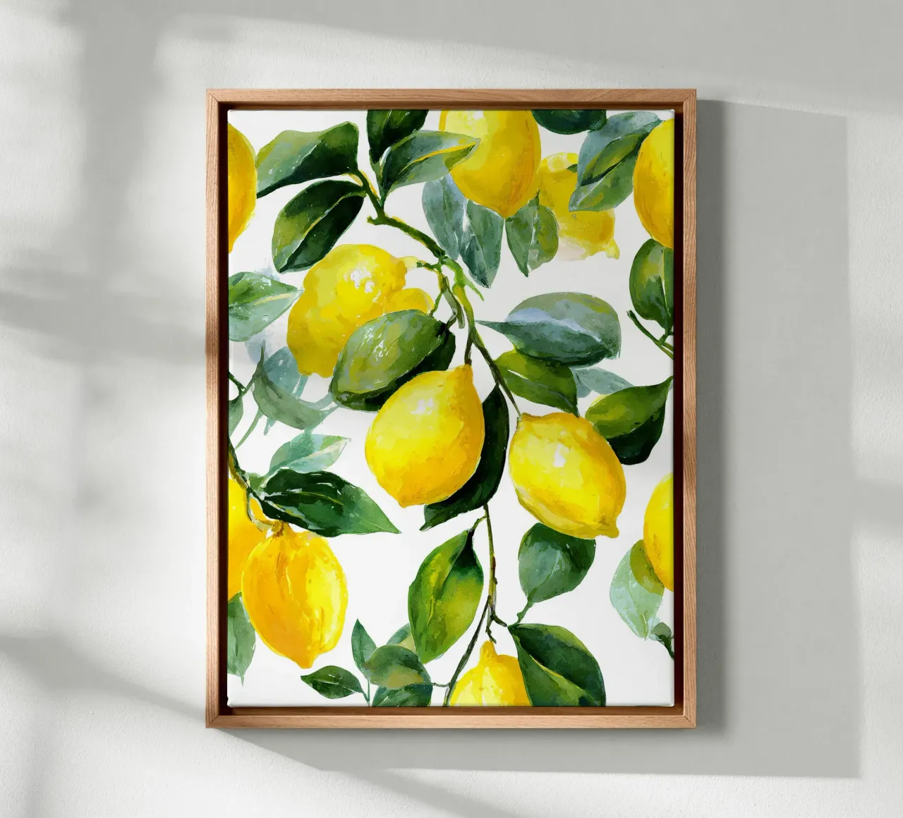 Lemon pattern canvas by IamHomeStudio