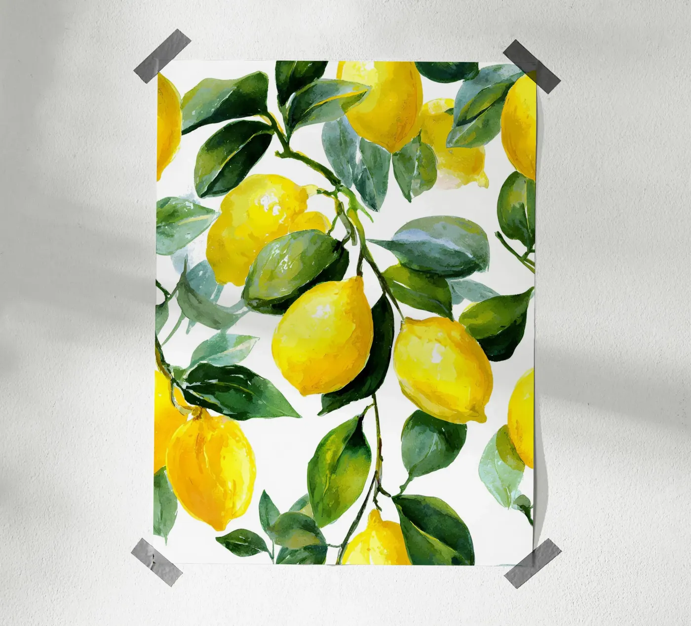 Lemon pattern poster de IamHomeStudio