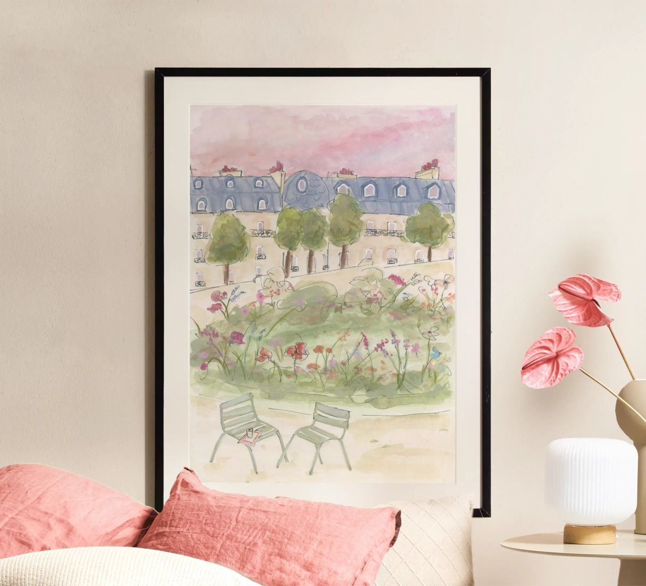 Pariser Garten Poster von Katharina Puritscher