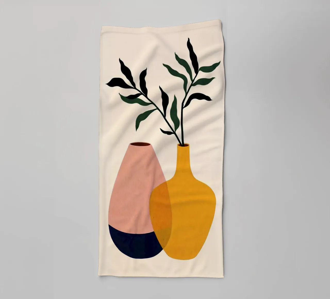 Deux Vases badhanddoek van Lana Rodriguez