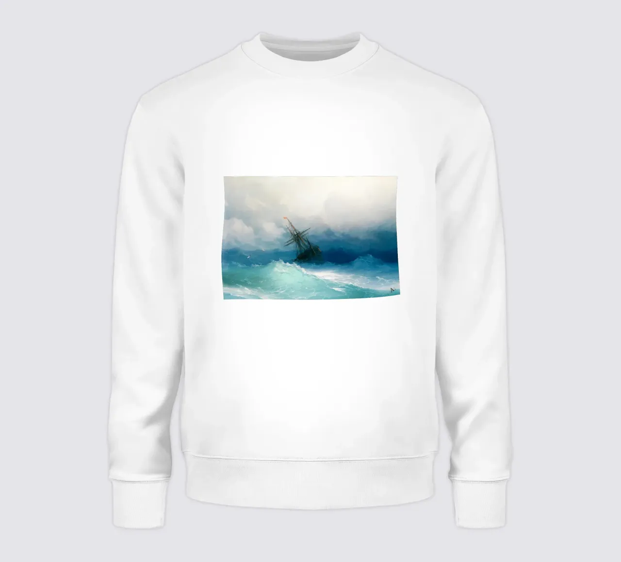 Ivan Aivazovsky’s Ship on Stormy Seas felpa da Venus Art