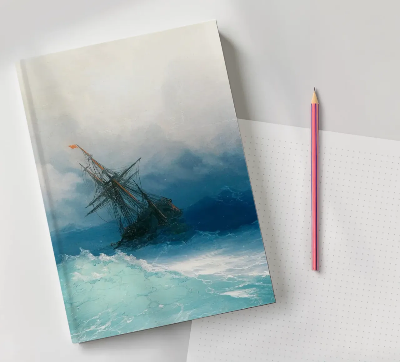Ivan Aivazovsky’s Ship on Stormy Seas notebook by Venus Art