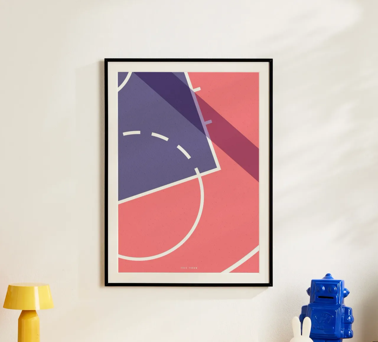 Free Throw poster con telaio in plastica da OOP