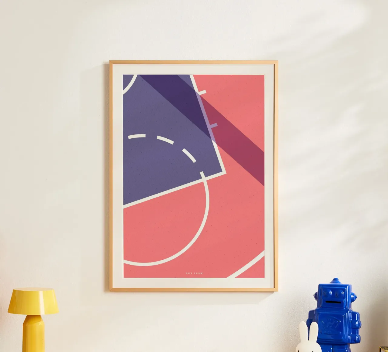 Free Throw poster con telaio in plastica da OOP