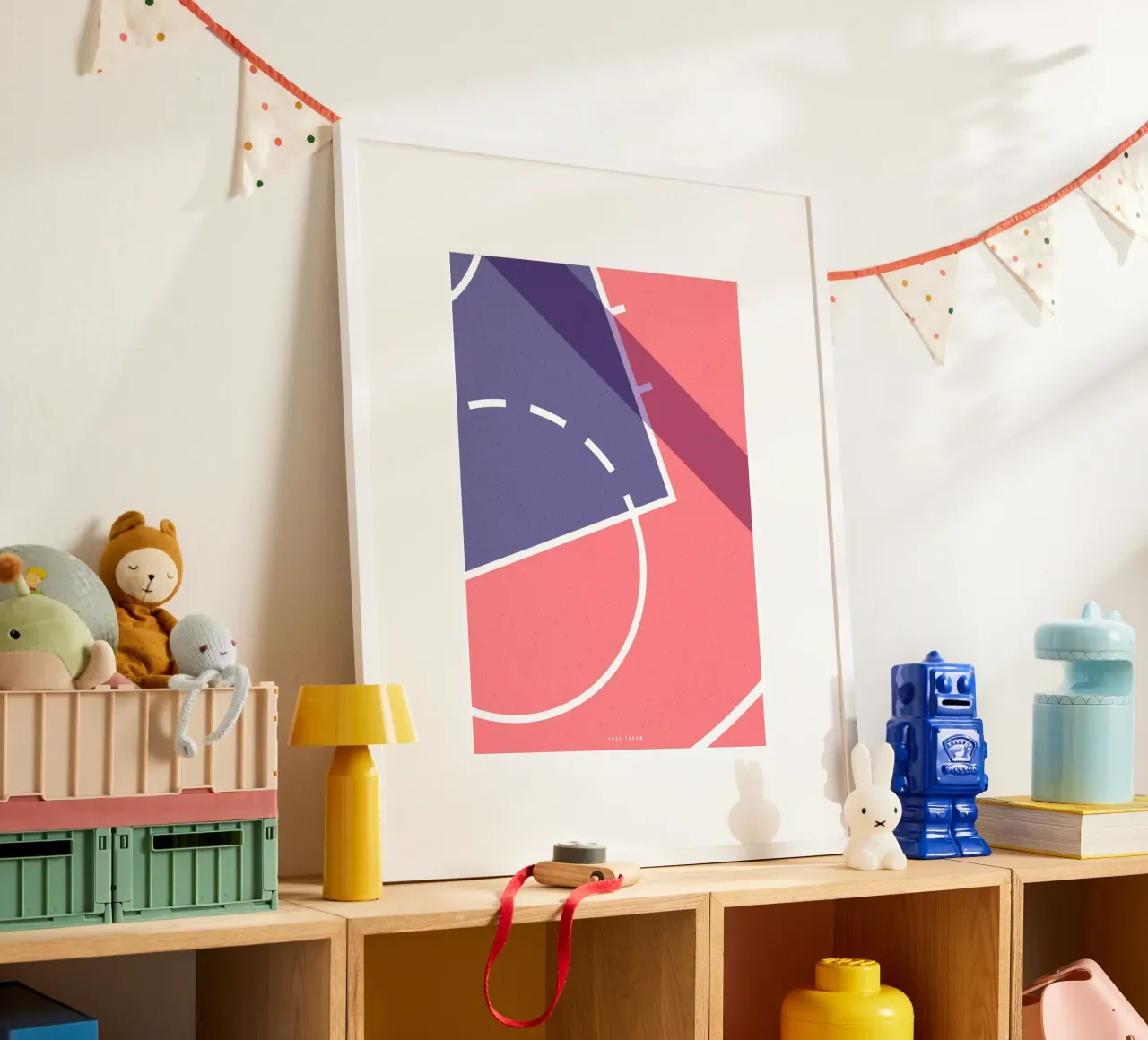 Free Throw poster con telaio in plastica da OOP