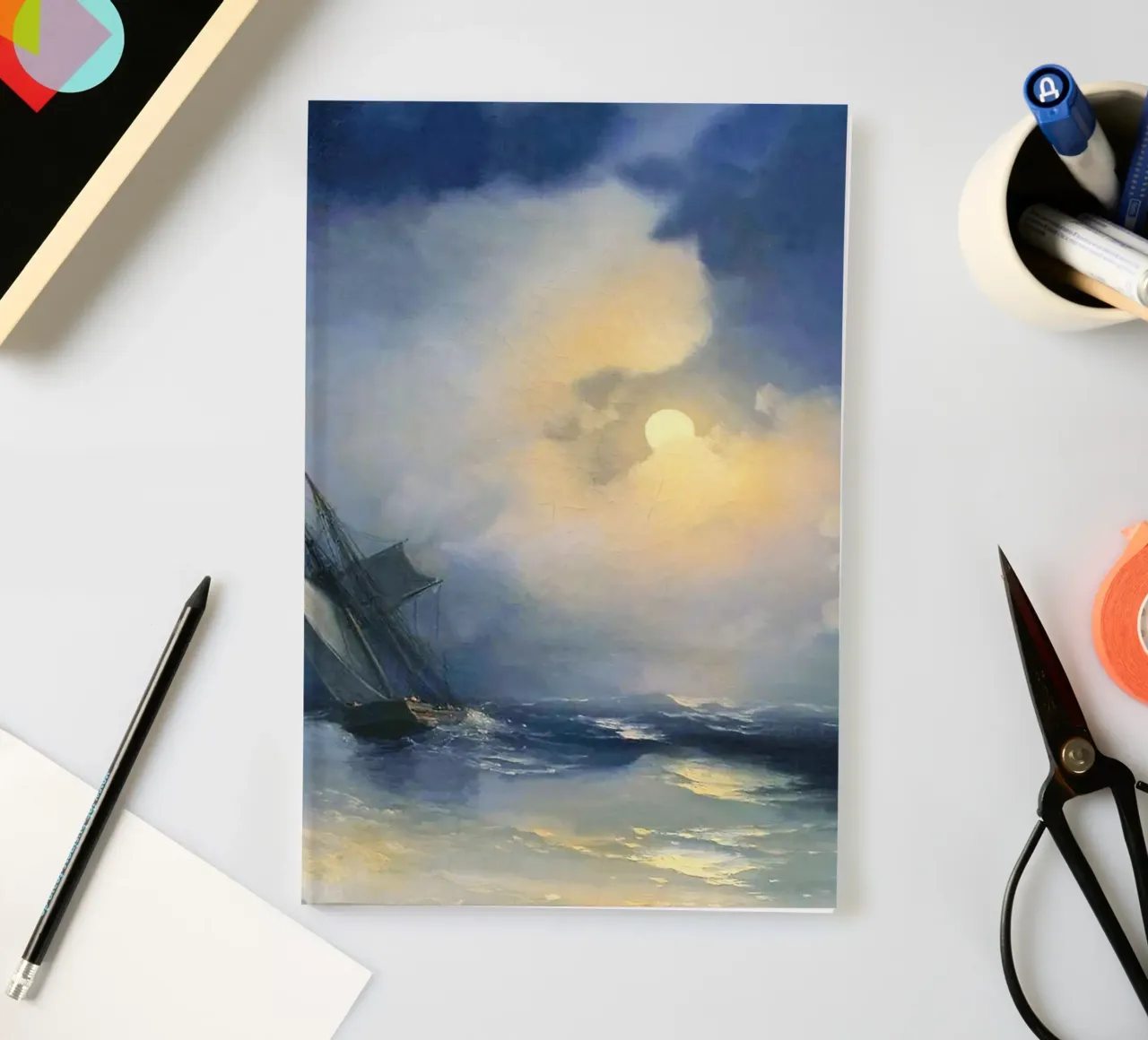 Tempesta in mare in una notte di luna di Ivan Aivazovsky diario da Venus Art