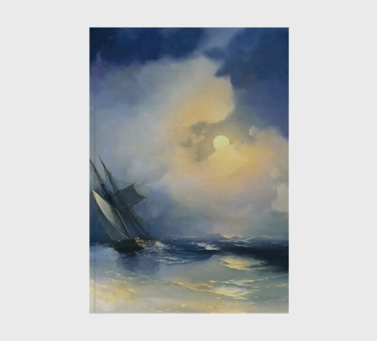 Tempesta in mare in una notte di luna di Ivan Aivazovsky diario da Venus Art