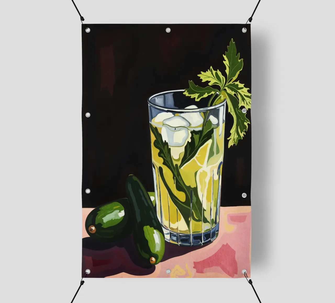 Gin And Tonic telo in pvc da Lana Rodriguez