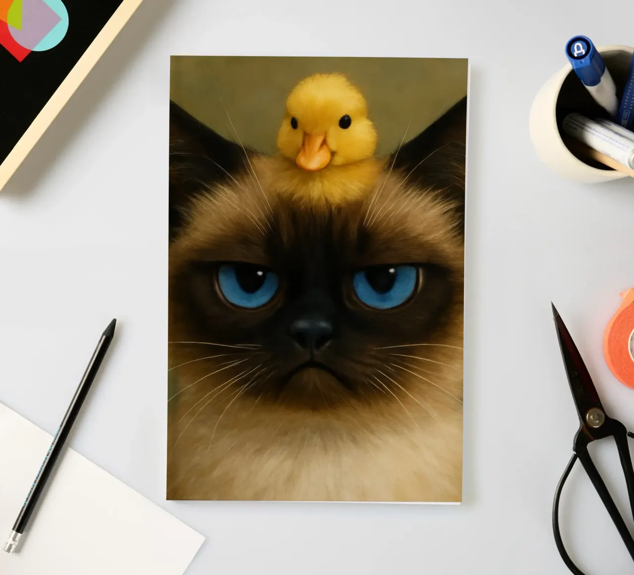 Duckling Cat notebook by Elegant Absurd
