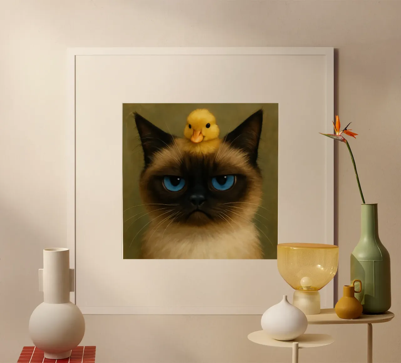 Duckling Cat carta hahnemühle da Elegant Absurd