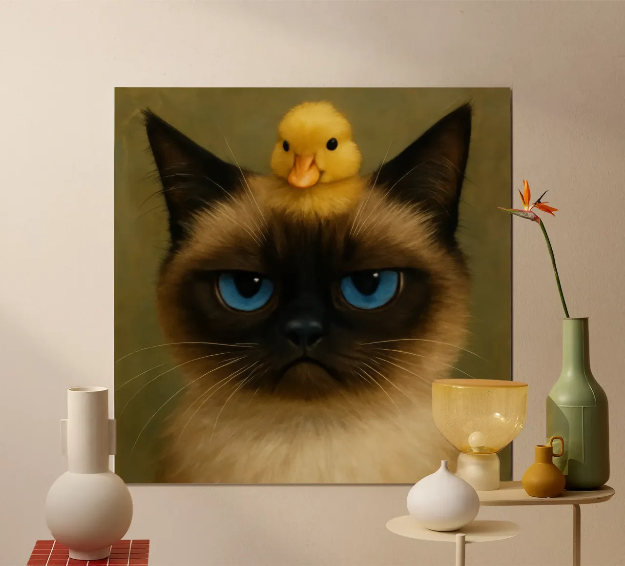 Duckling Cat carta hahnemühle da Elegant Absurd