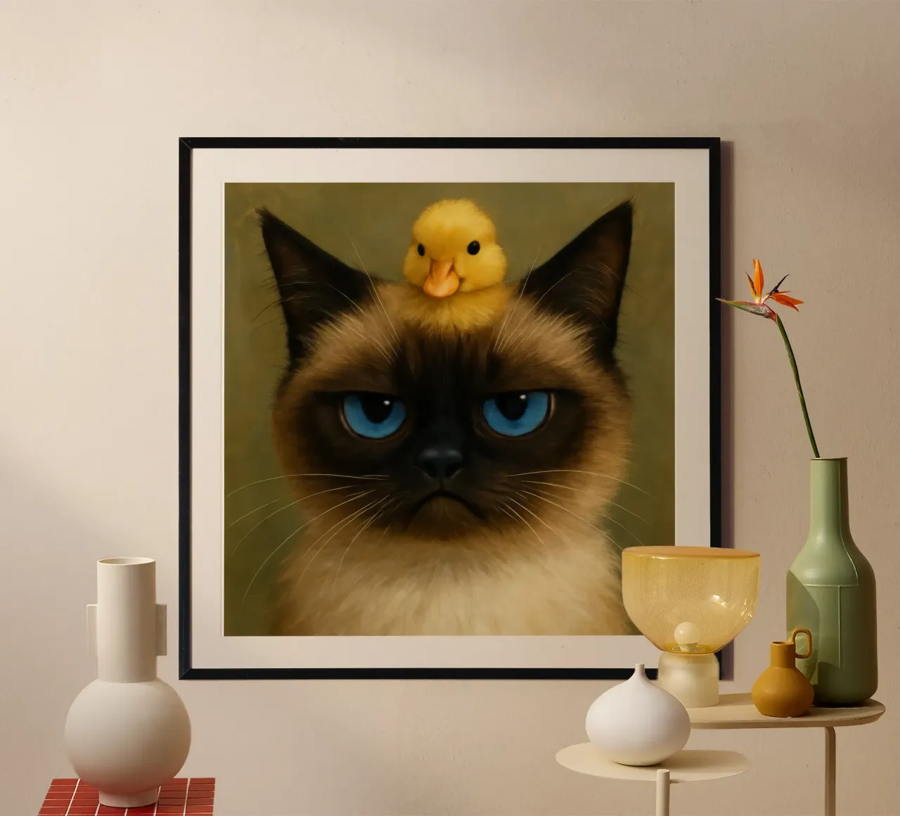 Duckling Cat carta hahnemühle da Elegant Absurd