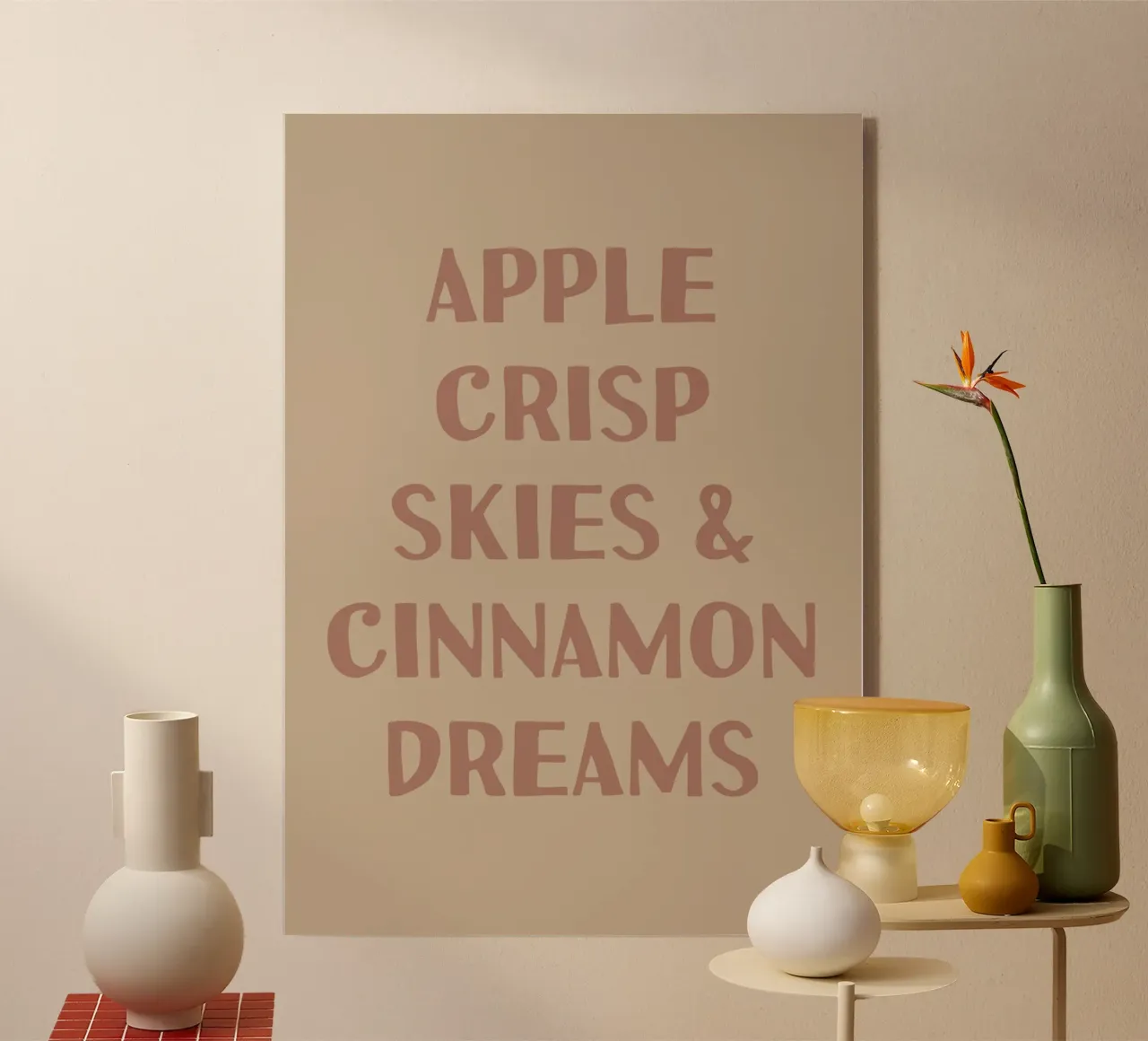 Apple crisp skies and cinnamon dreams plexiglass da PinkCandyWalls