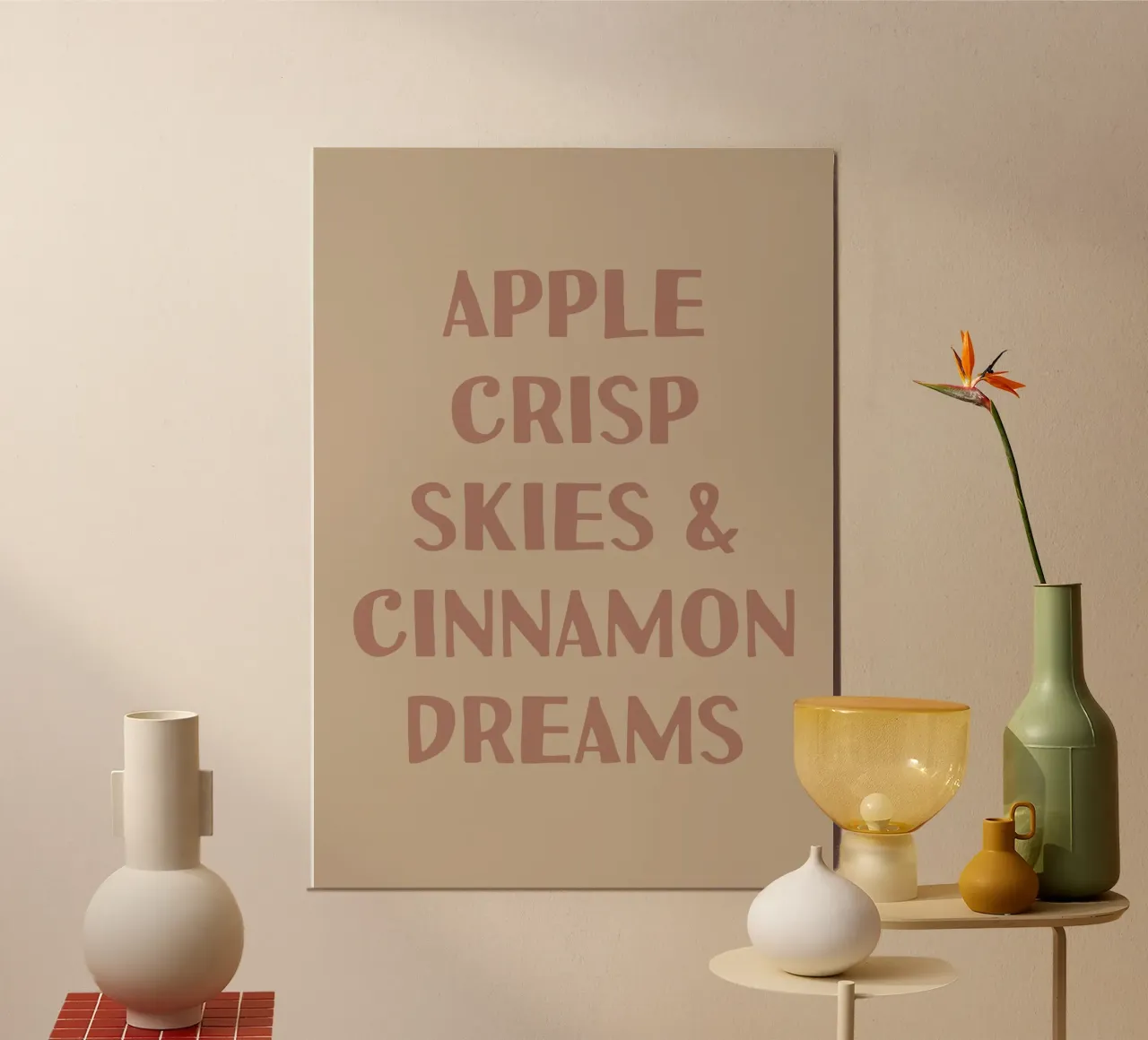 Apple crisp skies and cinnamon dreams alluminio dibond da PinkCandyWalls