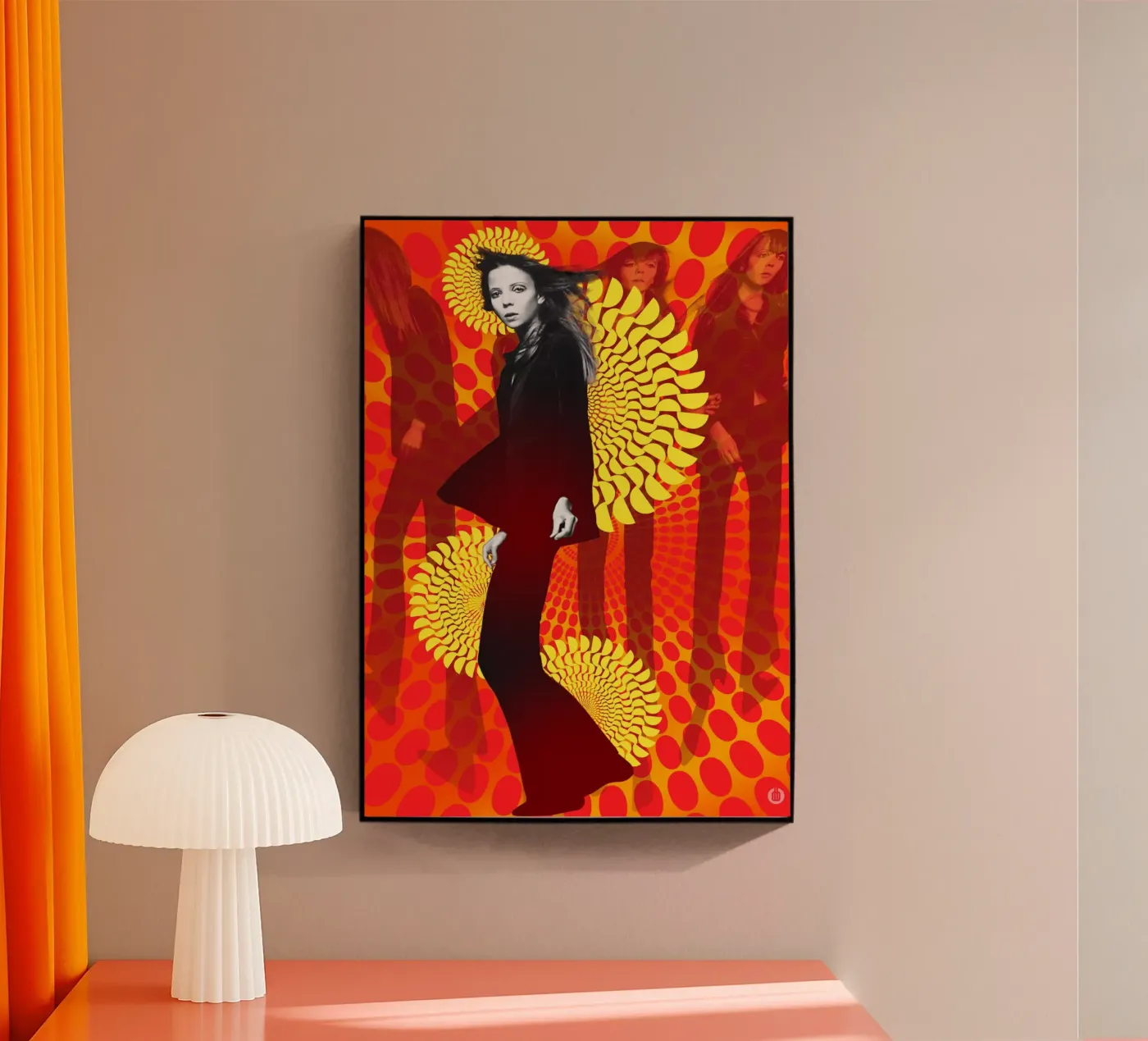 Supermodel Penelope Tree acryl van DesmondBates