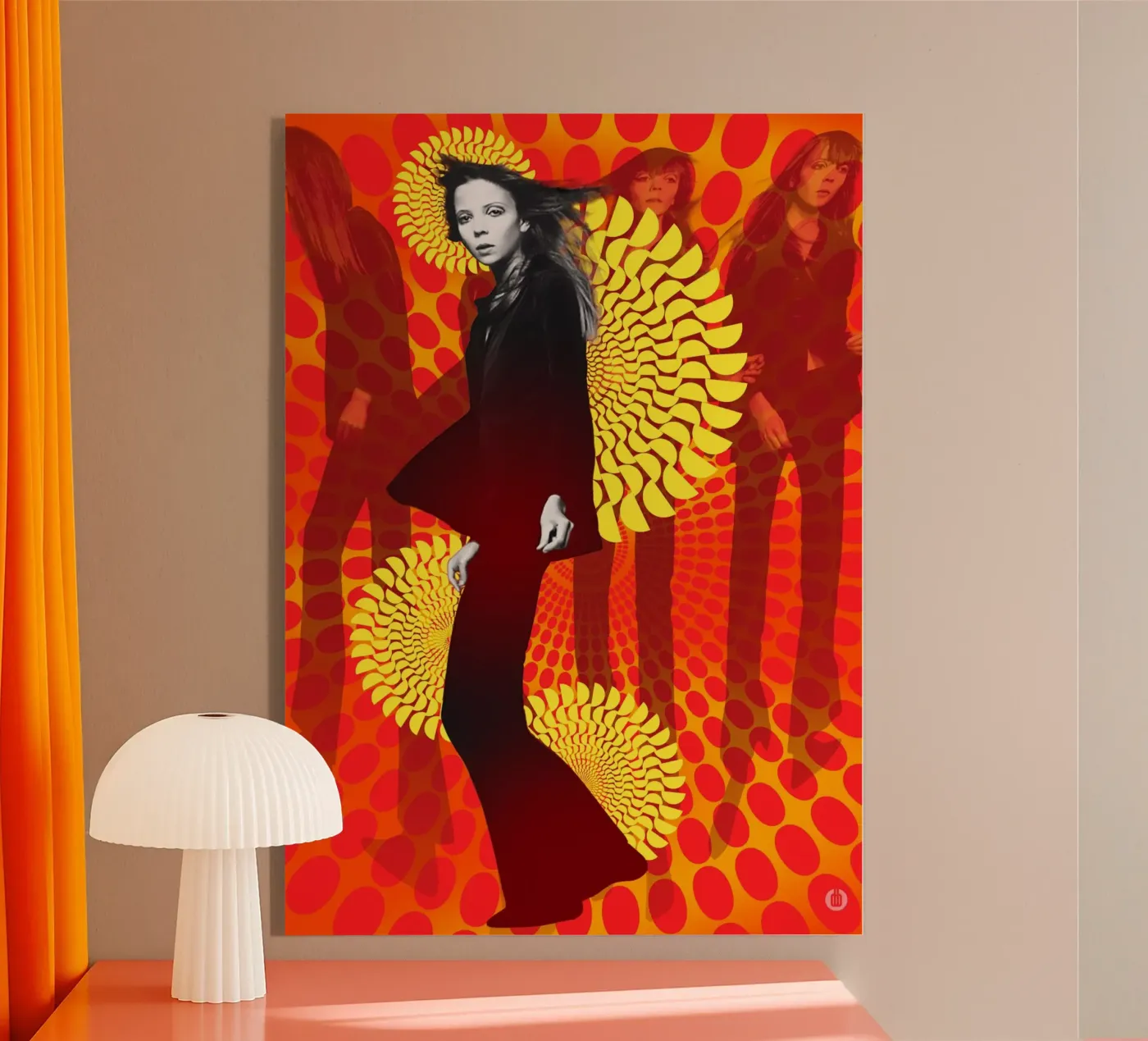 Supermodel Penelope Tree acryl van DesmondBates