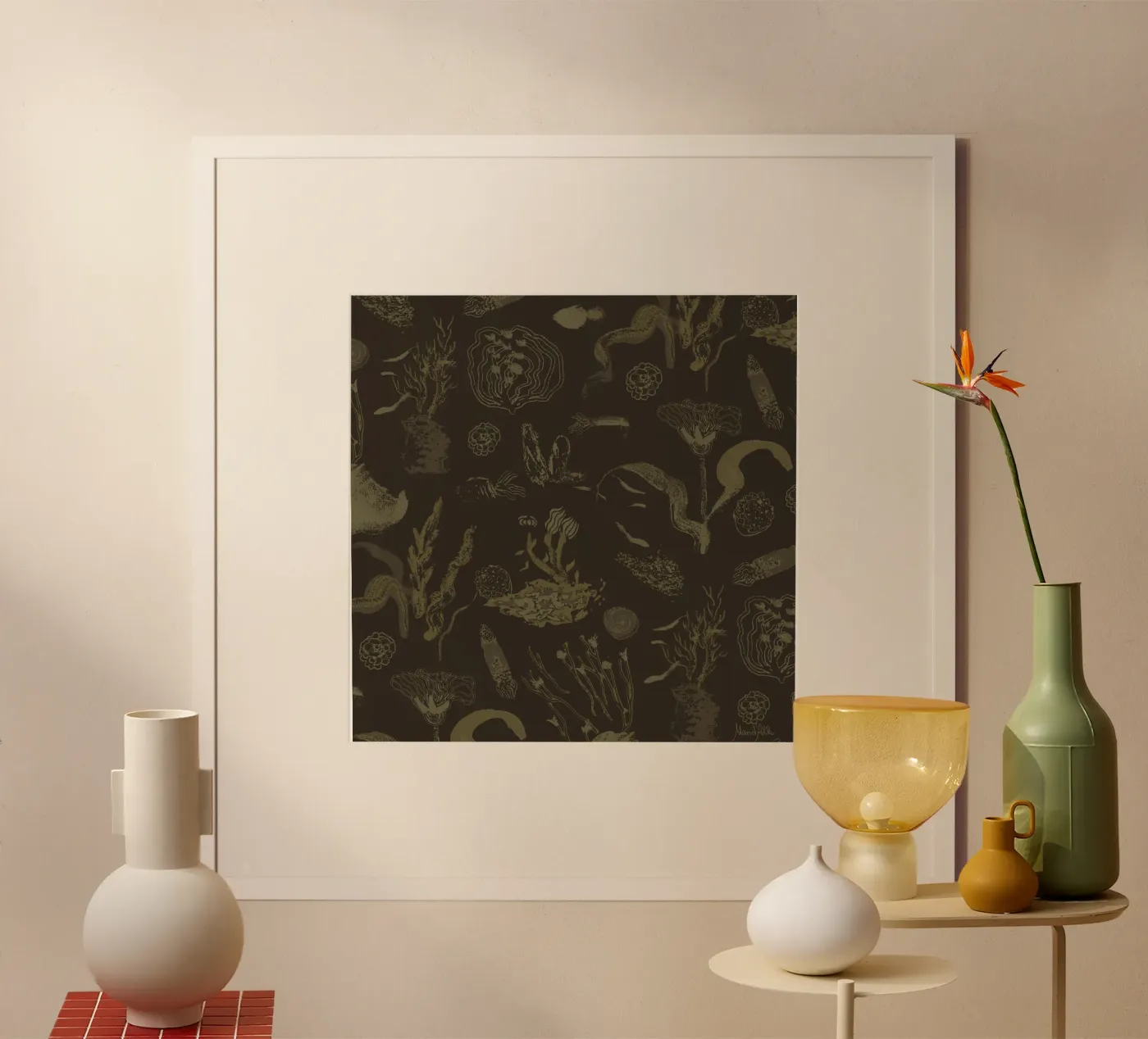 Deep Olive Dream poster da Mandalla Pattern