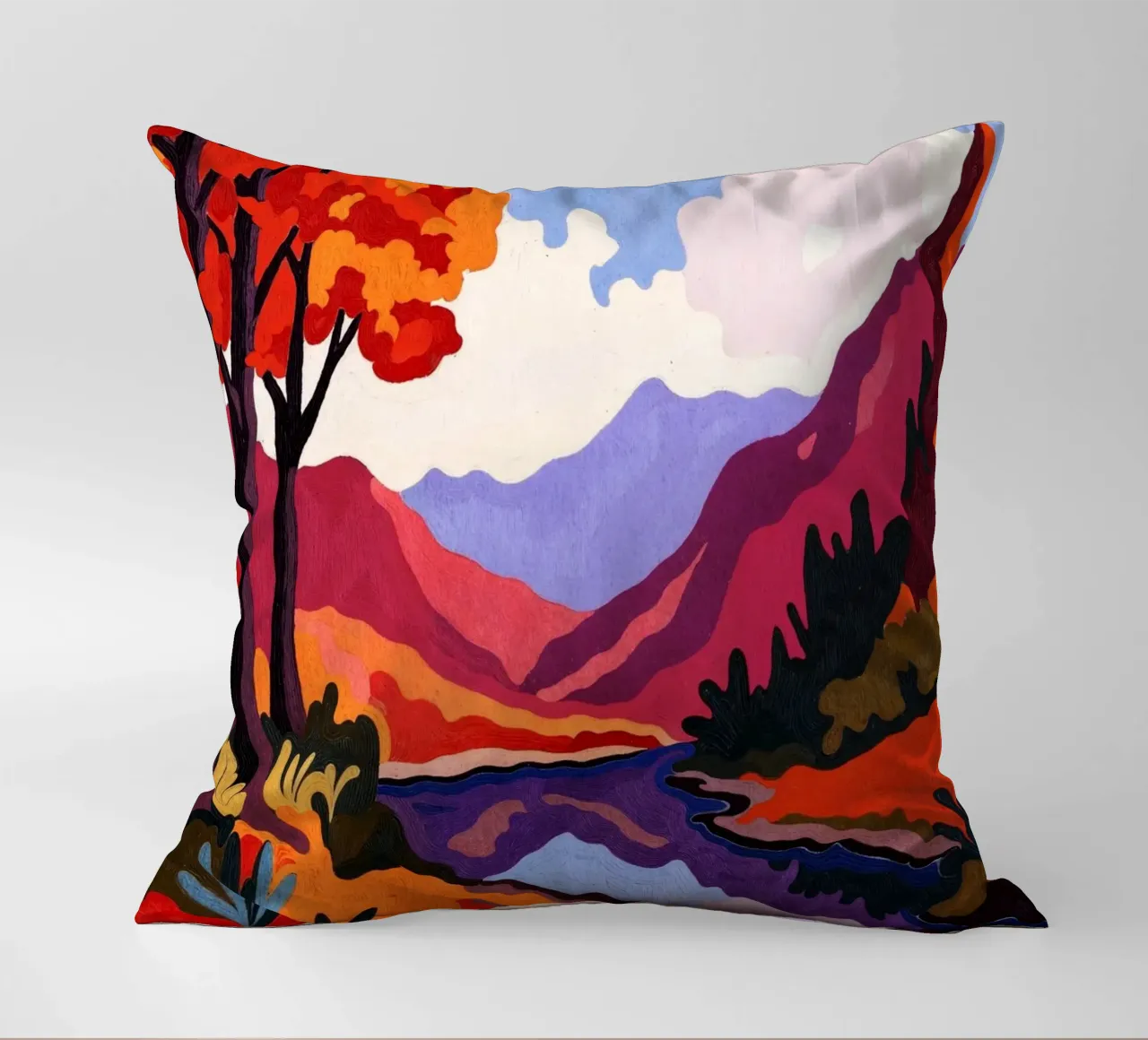 Lakes And Leafs cuscino da Lana Rodriguez