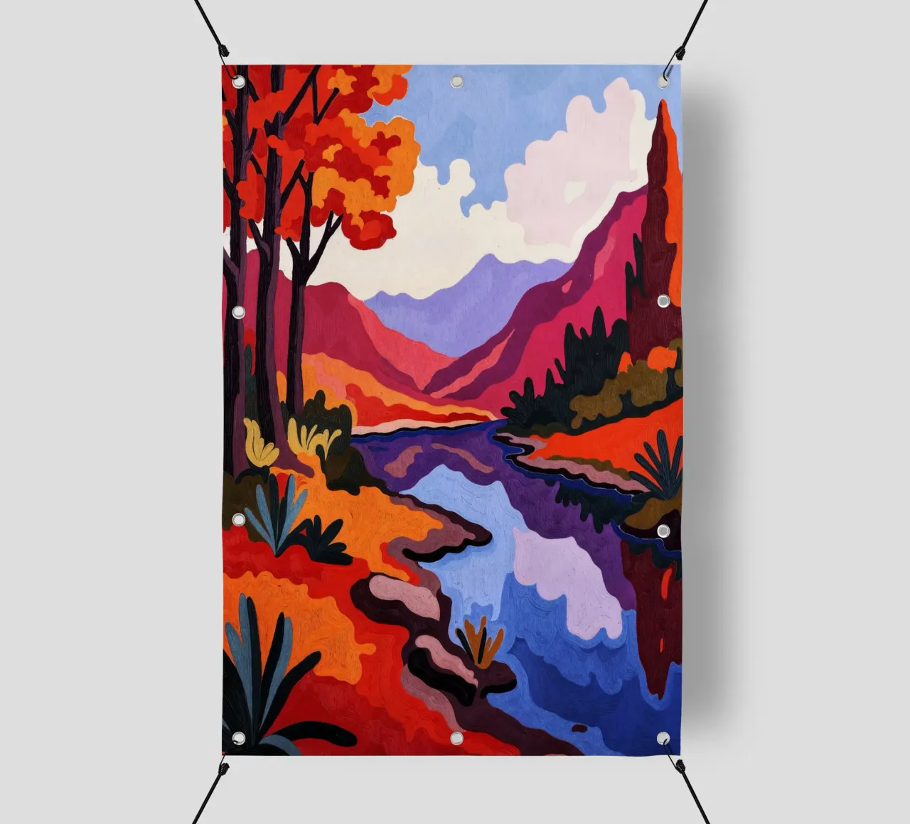 Lakes And Leafs telo in pvc da Lana Rodriguez