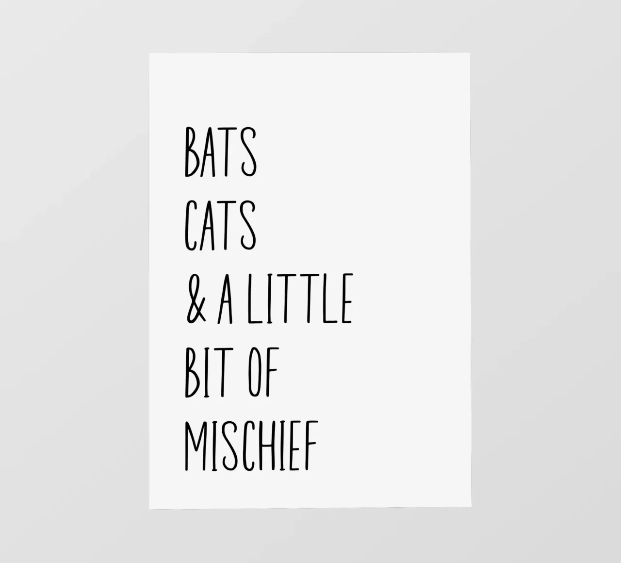 Bats cats & a little bit of mischief telo in pvc da PinkCandyWalls