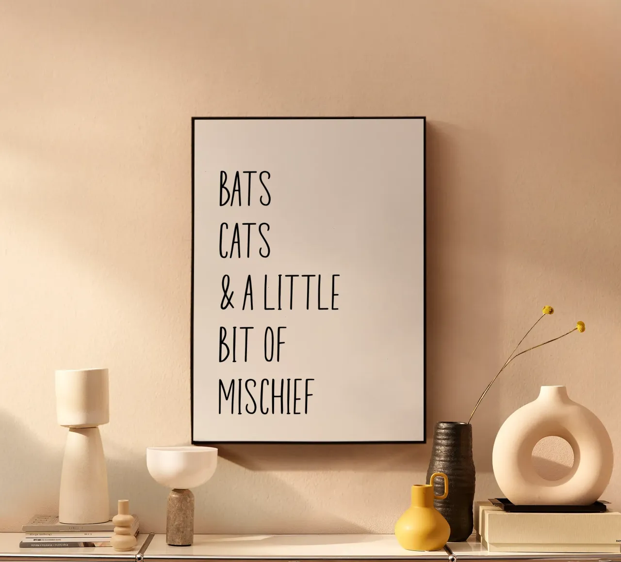 Bats cats & a little bit of mischief alluminio dibond da PinkCandyWalls