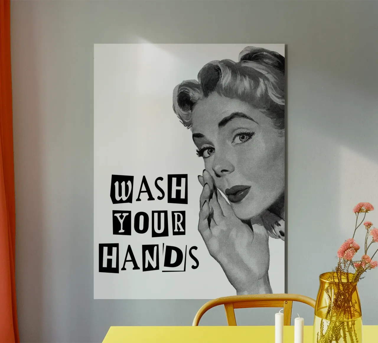 Wash Your Hands, Darling alluminio dibond da vintageshop