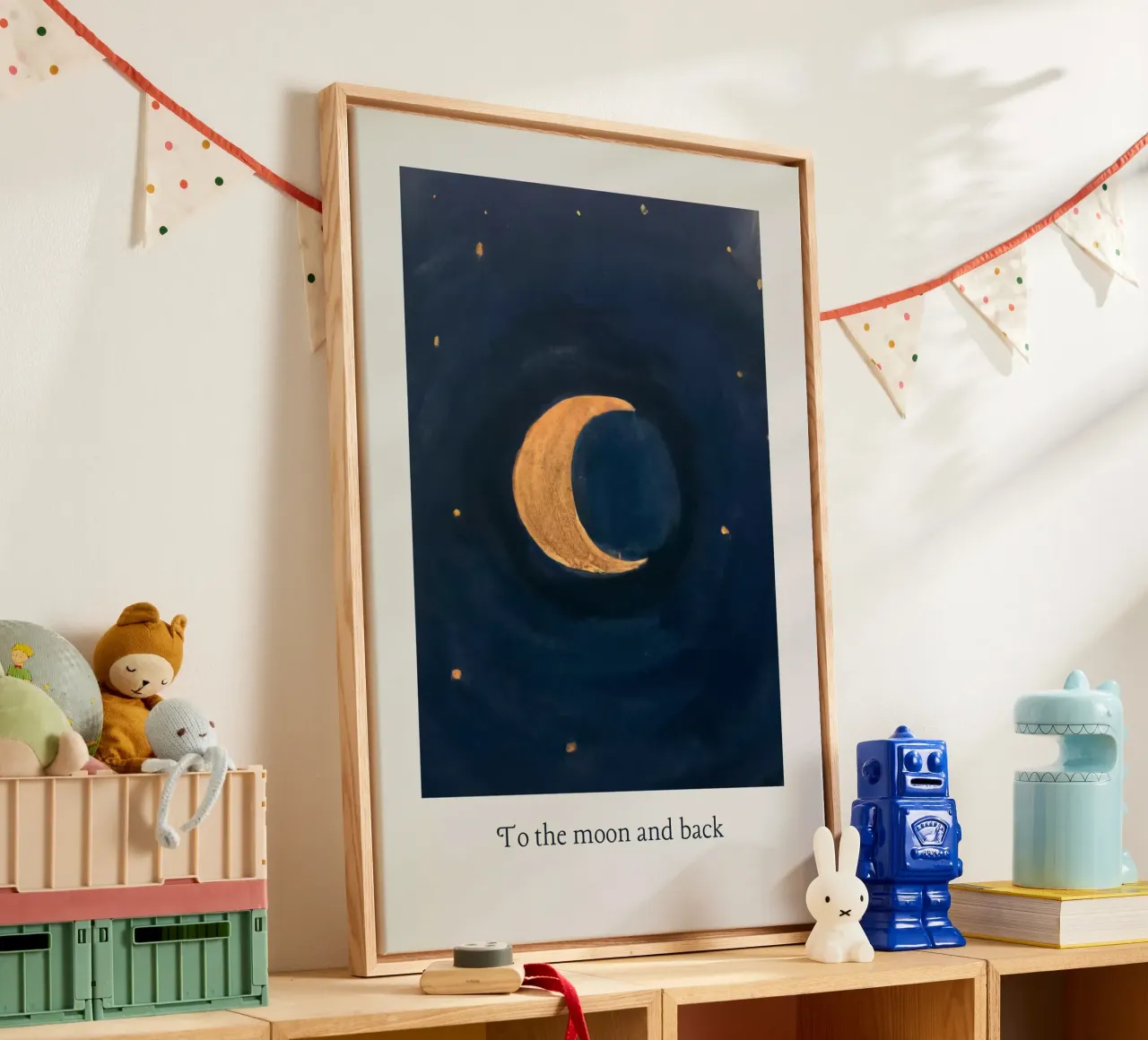 To the moon and back tela con Cornice a cassetta da interiorisla