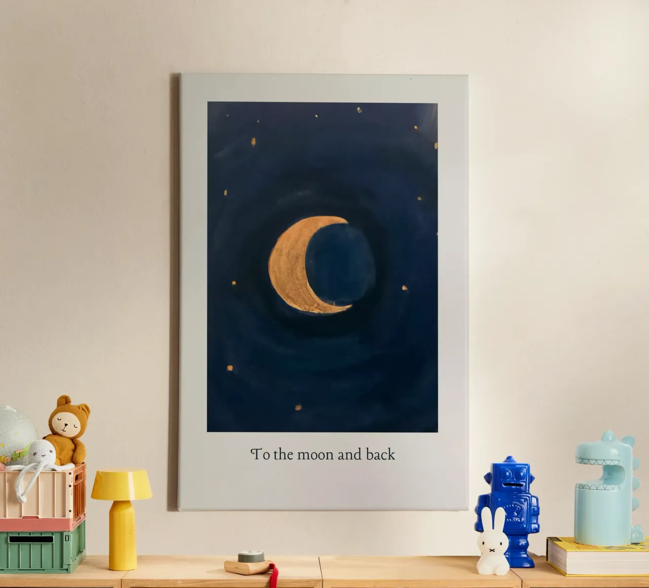 To the moon and back tela con Cornice a cassetta da interiorisla
