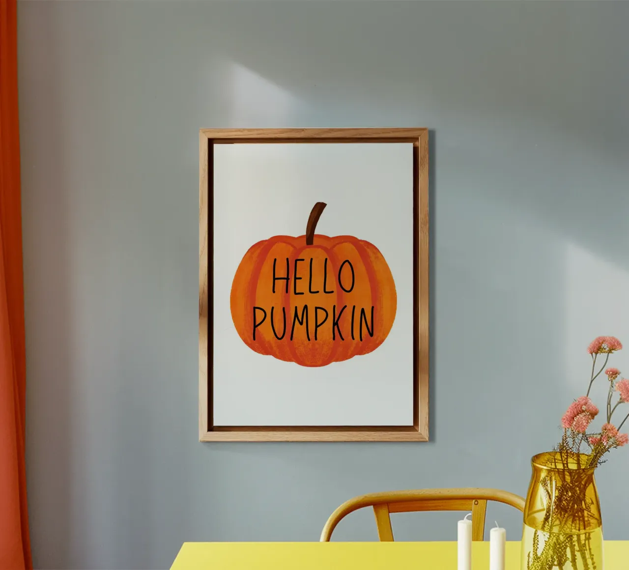 Hello pumpkin alluminio dibond da PinkCandyWalls